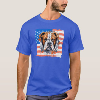 BoerDogbreed hondenvader HondMam BoerDog USAFlag c T-shirt