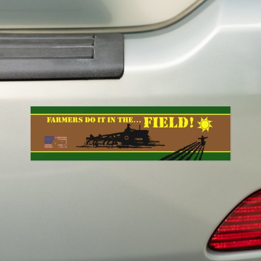 Boeren doen het in het veld!B Bumpersticker (Op auto)