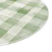 Boeren groen crèmegeruit bruidsfeest snijplank (Hoek)