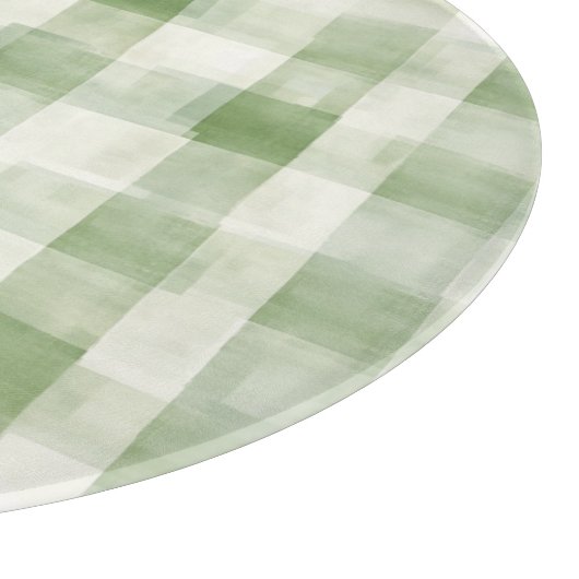 Boeren groene crème geruite bruidsdouche snijplank (Hoek)