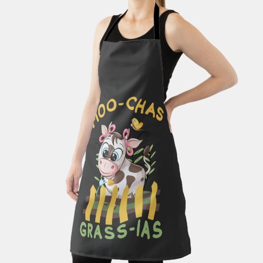 Boeren Heifer Koe Boerderij Meisje Moo-chas Grass- Schort (Insitu)