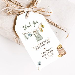 Boeren lokaal geteeld Baby shower gunst Tags Cadeaulabel