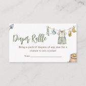 Boeren lokaal geteeld Baby shower luier Raffle Informatiekaartje (Voorkant)