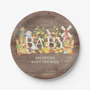 Boeren Markt Baby shower 7" Bord