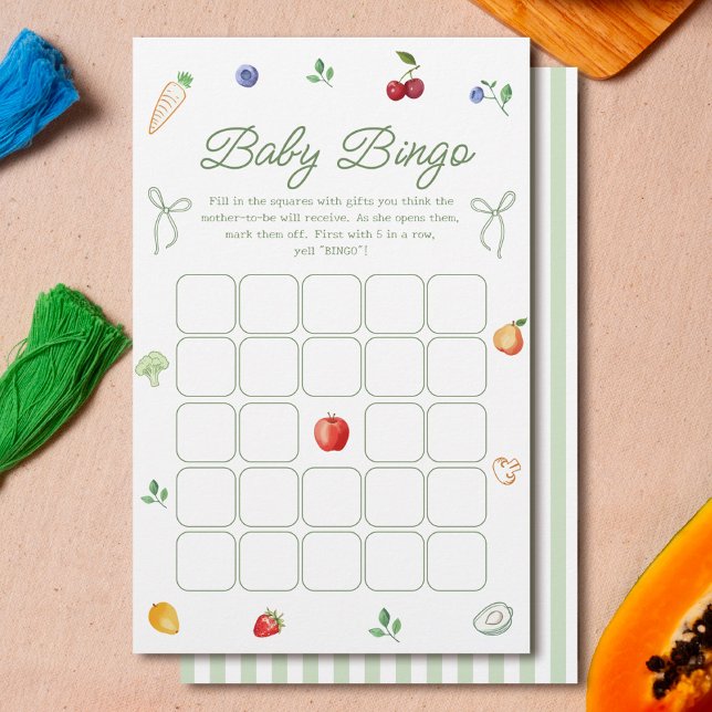 Boeren Markt Baby shower Bingo Game (Creator heeft geüpload)
