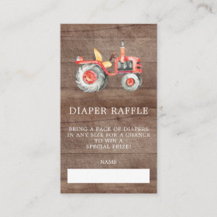 Boeren Markt Baby shower Luier Raffle Ticket Informatiekaartje