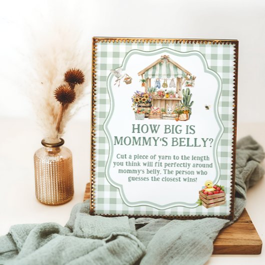 Boeren Markt Hoe groot is de buik van mama Poster