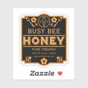 Boeren Markt Honing Jar Sticker