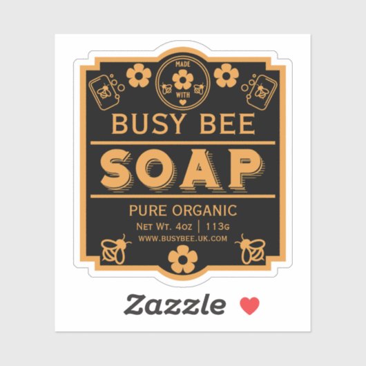 Boeren Markt Honing Zeep Sticker (Vel)