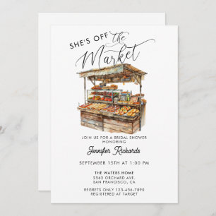 Boeren Markt Retro Rustiek  Vrijgezellenfeest Kaart