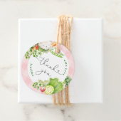 Boeren markt roze meisje verjaardag dank u bedankjes labels (In situ)