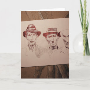 Boeren met grote depressie kaart