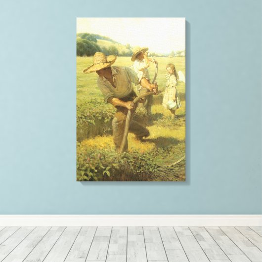 boeren, terug naar het Boerderij door NC Wyeth Canvas Afdruk (Insitu (Houten vloer))