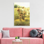 boeren, terug naar het Boerderij door NC Wyeth Canvas Afdruk (Insitu (Woonkamer))