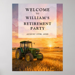 Boeren Tractor Pensioenfeest Welkomstbord Poster