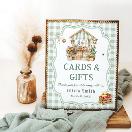 Boeren verkopen Baby shower Kaarten en geschenken Poster