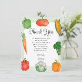 Boeren verkopen groen Baby shower Bedankkaart (Staand voorkant)