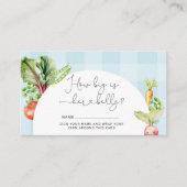 Boeren verkopen groenten hoe groot mama's buik informatiekaartje (Voorkant)