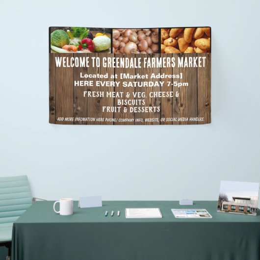 Boeren verkopen hout effect banner (Beurs)