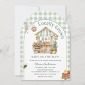 Boeren verkopen lokaal geteeld Boho-Baby shower Kaart (Voorkant)