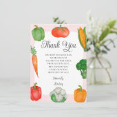 Boeren verkopen roze Baby shower Bedankkaart (Staand voorkant)