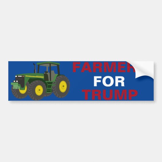 Boeren voor President-Trump-bumpersticker Bumpersticker (Voorkant)