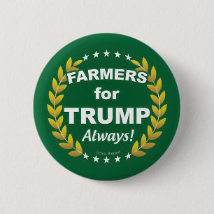 Boeren voor Trump! Altijd! Ronde Button 5,7 Cm