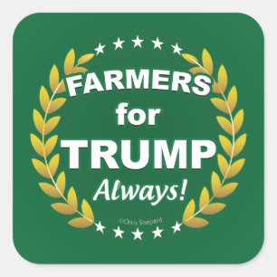 Boeren voor Trump! Altijd! Vierkante Sticker
