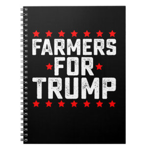Boeren voor Trump presidentsverkiezing vintage Notitieboek