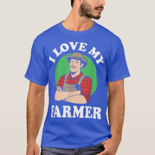Boeren vrouw voor vrouwen Ik hou van mijn boer T-shirt