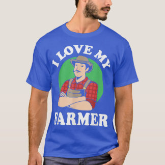 Boeren vrouw voor vrouwen Ik hou van mijn boer T-shirt