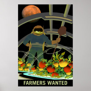 Boeren wilden overleven op Mars Poster