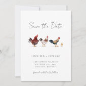Boerenbruiloft Kip Save The Date (Voorkant)