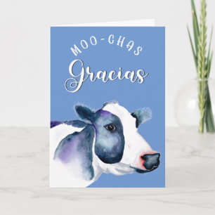 boerencadeau Muchas gracias moo Ceramic Ornament Kaart