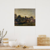 Boerendorp bij schemering (1884) poster (Keuken)