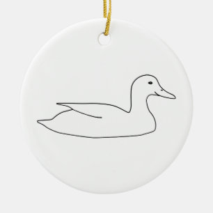 Boerenerf eend keramisch ornament