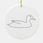 Boerenerf eend keramisch ornament (Achterkant)