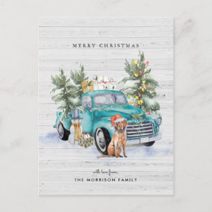Boerenerf vrachtwagen Kerst Vakantie Briefkaart