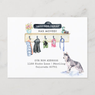 boerenhond   Mudroom Moving Aankondiging Briefkaar