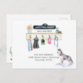 boerenhond | Mudroom Moving Aankondiging Briefkaar (Voorkant / Achterkant)