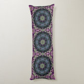 Boerenkool Kaleidoscoop Mandala Body Kussen (Achterkant (Verticaal))