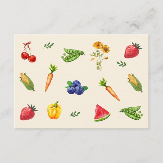 Boerenmarkt Baby Shower Advieskaart Informatiekaartje (Voorkant)