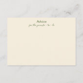 Boerenmarkt Baby Shower Advieskaart Informatiekaartje (Achterkant)