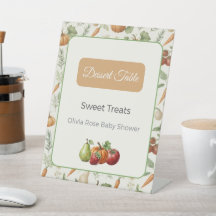 Boerenmarkt Baby Shower Dessert Tafel Bord