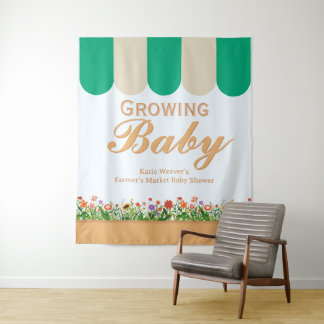 Boerenmarkt Baby Shower - Geslachtsneutraal Wandkleed
