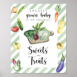 boerenmarkt baby shower - snoepjes en lekkernijen poster