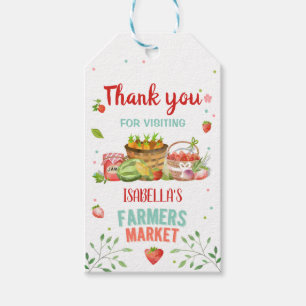 Boerenmarkt Bedankt Verjaardag Lokale Oogst Cadeaulabel