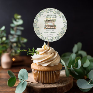 Boerenmarkt boerenkraam Welkom Bruidsbruiloft Ronde Sticker