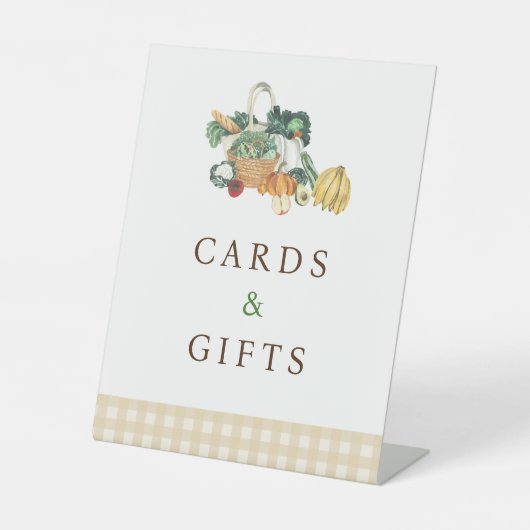 Boerenmarkt Feestkaarten en Cadeaus Reclamebord Met Voetstuk (Voorkant)