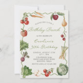 Boerenmarkt Groente Verjaardag Brunch Kaart (Voorkant)